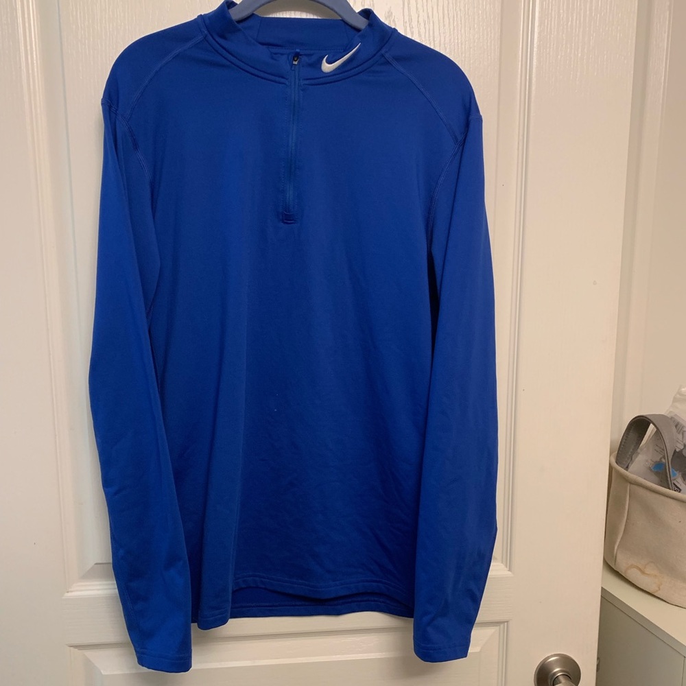 L Blue Nike DriFit long sleeve